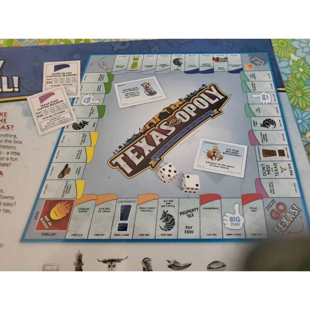 NEW Texasopoly ~ State of Texas Monopoly Style Board Game ~ Texas Opoly ~ NIB